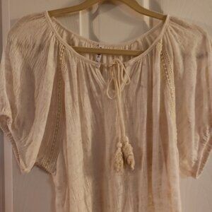 Leo & Nicole off-white blouse sz PL